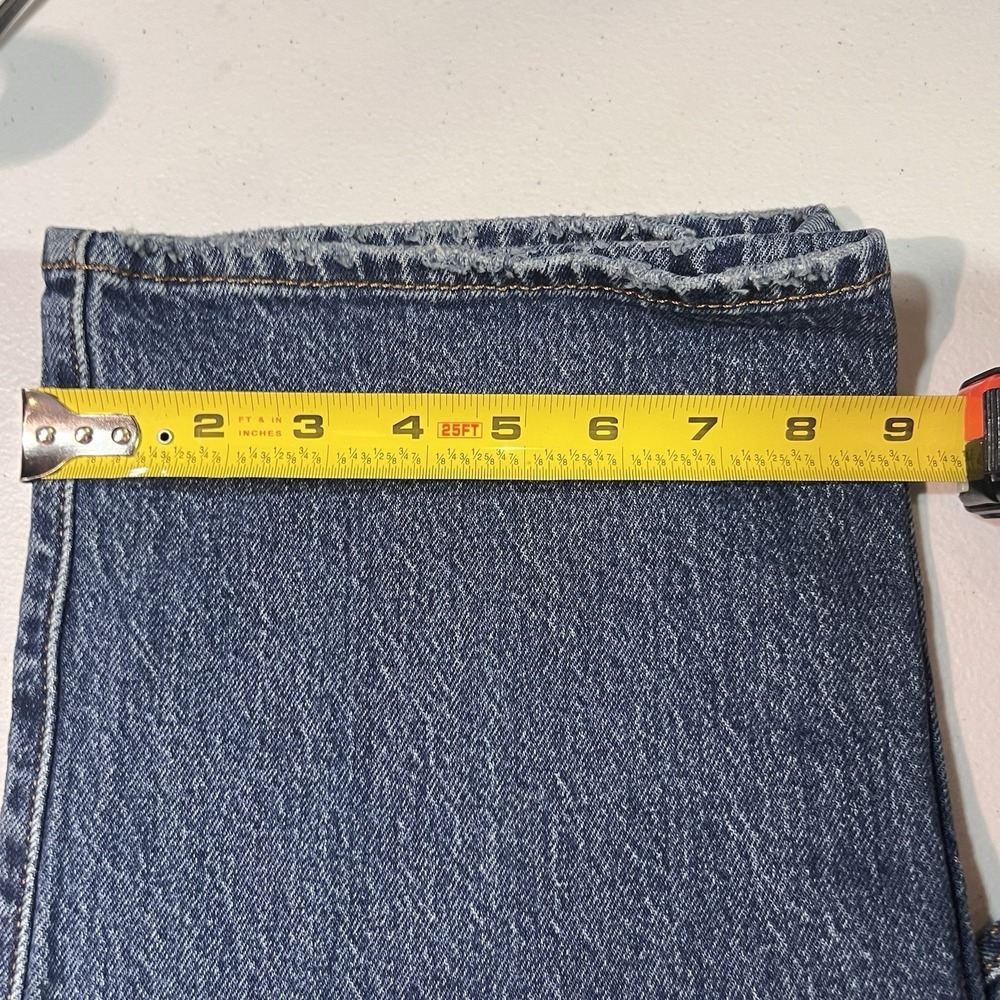Levis Jeans Womens 29 Blue Premium Denim Ribcage Straight Button Fly 29x32 EUC - Picture 3 of 10